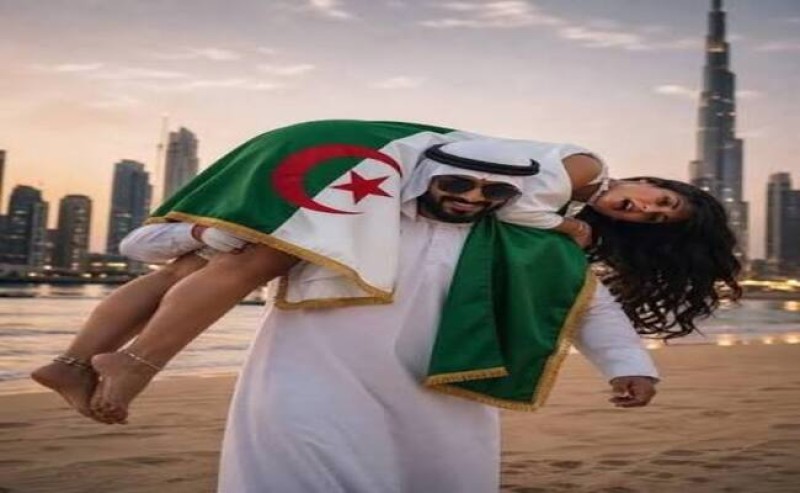 الزوالي الجزائري يدعو الى تحرير القدس وهو يأخذ مصروفه من امه واخته بالدرهم الاماراتي