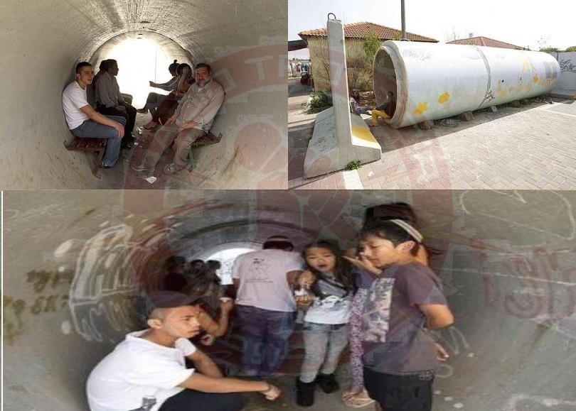 صواريخ المقاومة تدفع الصهاينة للاختباء في \"أنابيب الصرف\"