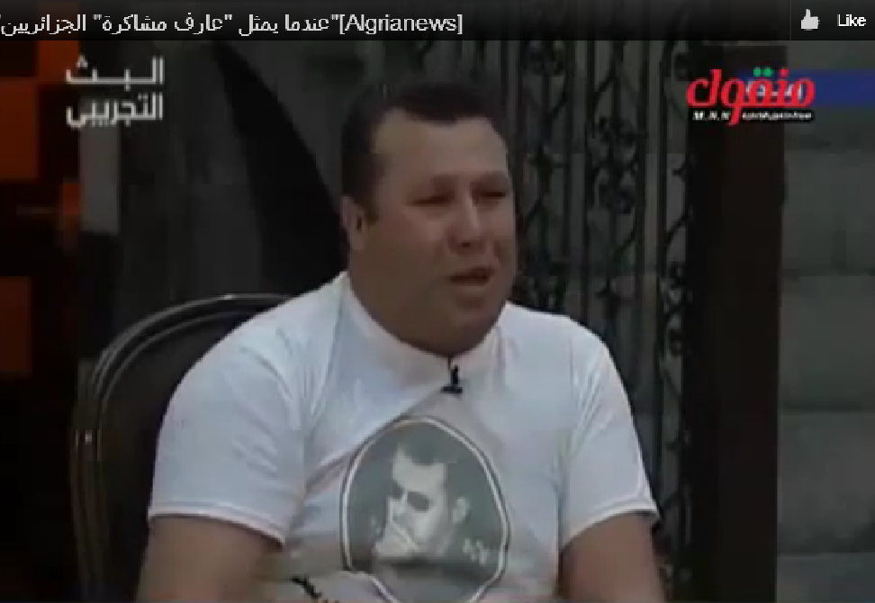مشاخرة شكارة يمثل الشعب الجزائري للدفاع عن نظام بشار الفأر