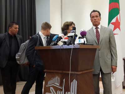 أرنولد شوارزنيغر يزور الجزائر من أجل فتح فرع لمنظمته البيئية وتطوير التعاون في مجال محاربة التلوث