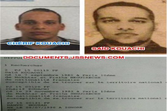 Scoop JSSNews: Les noms (et deux visages) des terroristes de Charlie Hebdo