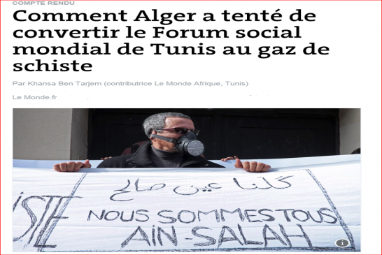 جريدة لوموند الفرنسية تسخر من كلمة \"‏الغاز الصخري‬ من ‫‏الطاقات المتجددة‬\" من طر