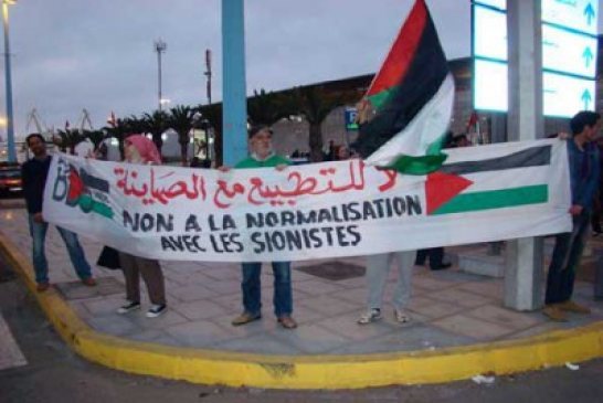 وقفة احتجاجية في الدار البيضاء للمطالبة بطرد شركة للملاحة الإسرائيلية من المغرب