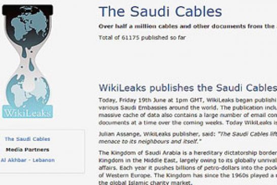 ويكليكس تسرب " 60 ألف برقية"  للدبلوماسية السعودية وتستعد لنشر أكثر من 500 ألف وثيقة إضافية