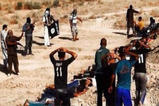 تنظيم الدولة ينشر مشاهد جديدة لقتل مئات المجندين العراقيين في 2014
