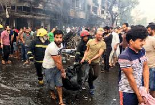 120 قتيلا بتفجير شاحنة ملغومة داخل سوق في بغداد