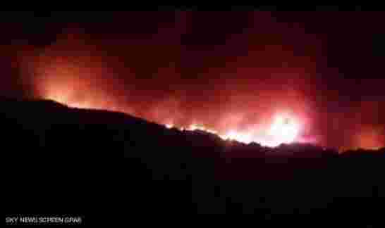 حريق كبير  في غابة أولاد صالح بالثنية التابعة لولاية بومرداس