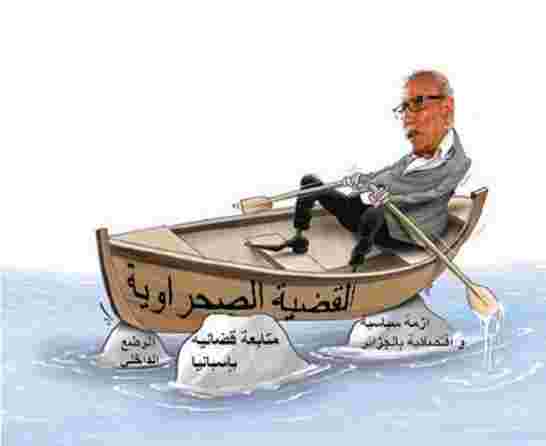 صورة ابراهيم غالي بشواطئ لكويرة رسالة الى إسبانيا تذكرها حين كانت قوارب الصيد هدفا لمرتزقة البوليسار