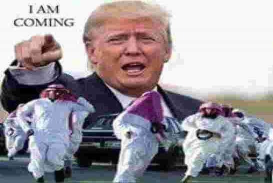 ترامب يكشف الحجاب على العرب