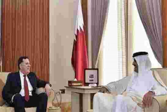 الشيخ تميم بن حمد آل ثاني يؤكد للسراج دعم قطر لحكومة الوفاق الليبية