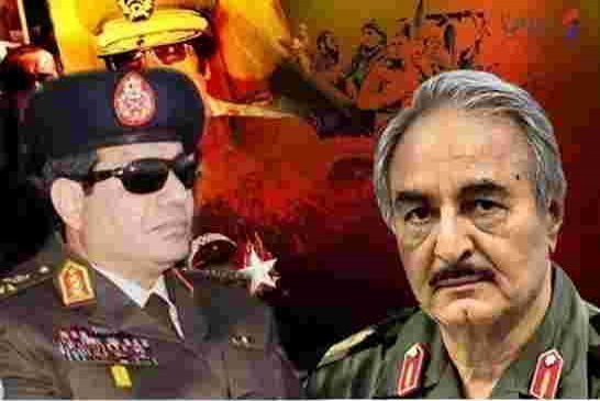ترامب يعطى السيسى  الضوء الاخضر للتدخل العسكرى بليبيا ودعم حفتر