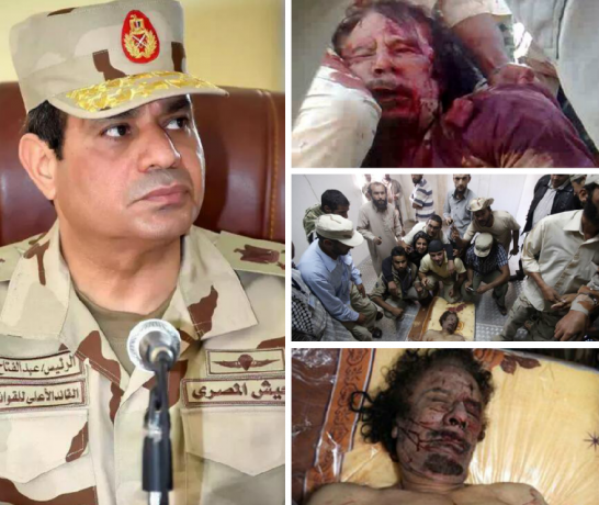 هل إقتربت ساعة “السيسي” بعد أن ظهر مرتعشا وخائفا و يلقى نفس مصير معمر القذافي؟