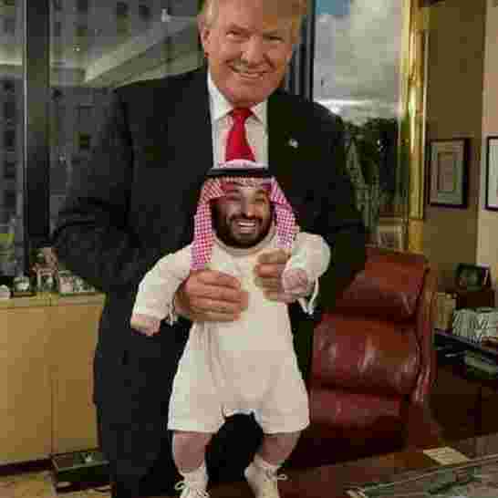 ترامب والصور التوضيحية لحلب محمد بن سلمان ظاهرة أولى من نوعها في التاريخ السياسي العالمي