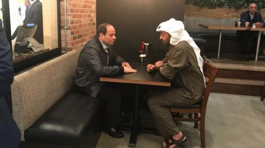 زيارة مفاجئة لمحمد بن زايد الى مصر لمناقشة مرحلة مابعد خليفه حفتر