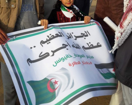 الجزائريون يردون الجميل لأهل فلسطين.. وهذا ما فعلوه في مكان تحطم الطائرة العسكرية