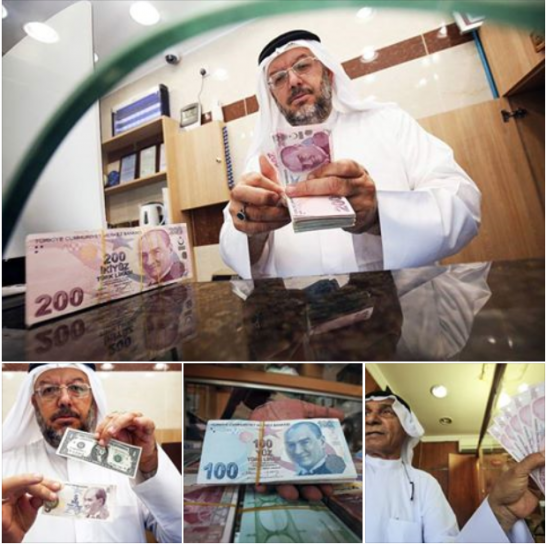 مواطنون بقطر والكويت يُقدمون على بيع الدولار وشراء الليرة تضامنا مع تركيا