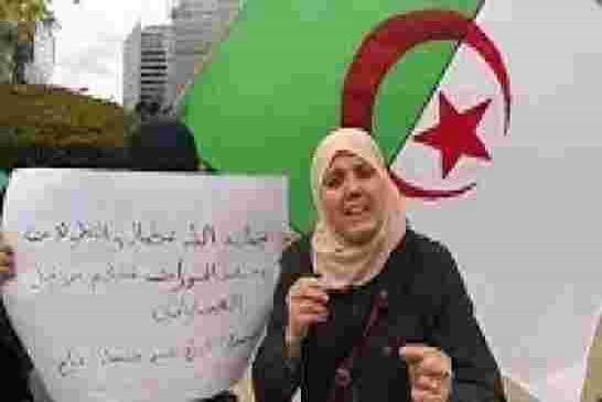 مراءة حرة تقصف القايد صالح وتوجه رسالة لاحرار الجيش اسمعوا يالحاسين الرنجاس
