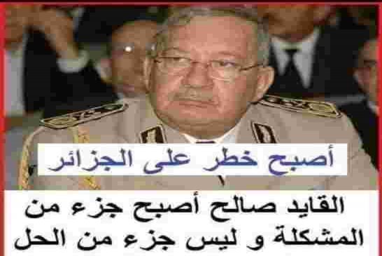 زيتوت: يا القايد صالح لقد أصبحت جزء من المشكلة وليس جزء من الحل