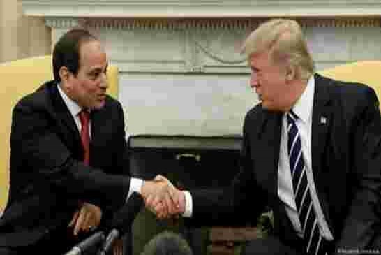 ترامب يدعم ديكتاتوره المفضل السيسي ويصفه بالزعيم العظيم