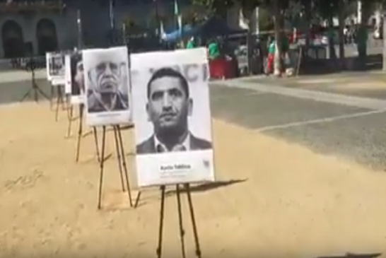 صور سجناء الرأي من معتقلي الحراك في الجزائر تصل الى ساحة المركز المدني بسان فرانسيسكو الأمريكية