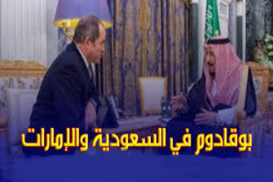 زيارة خاطفة لبوقادوم إلى السعودية والامارات لأخد الأوامر والتعليمات حول الشأن الليبي