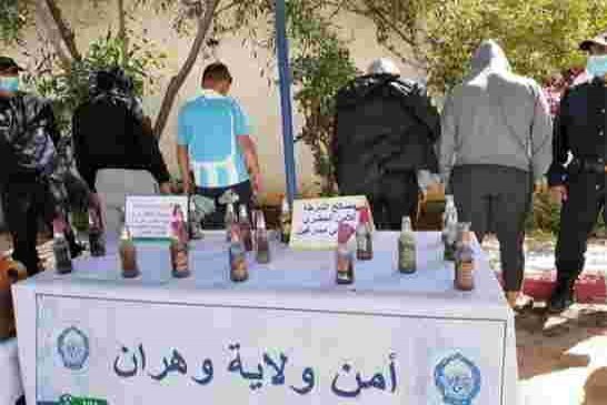 مصالح أمن وهران يطيح بشبكة إجرامية خطيرة بحوزتها 19 قارورة زجاجية حارقة من المولوتوف