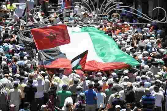 وقفات تضامن مع فلسطين تعمّ جميع المدن المغربية