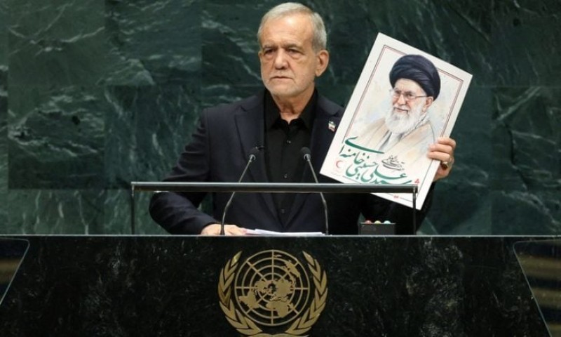 من منبر الأمم المتحدة بزشكيان:  الشعب الإيراني ضحية إرهاب الولايات المتحدة
