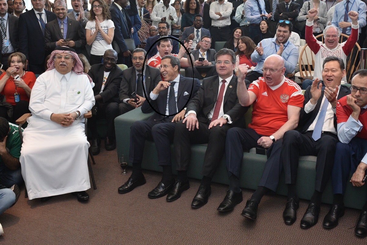 خسارة مدوية ثقيلة للمنتخب السعودي فرح مغربي ونظرة تشفي وسخرية المندوب المغربي في الأمم المتحدة من نظ